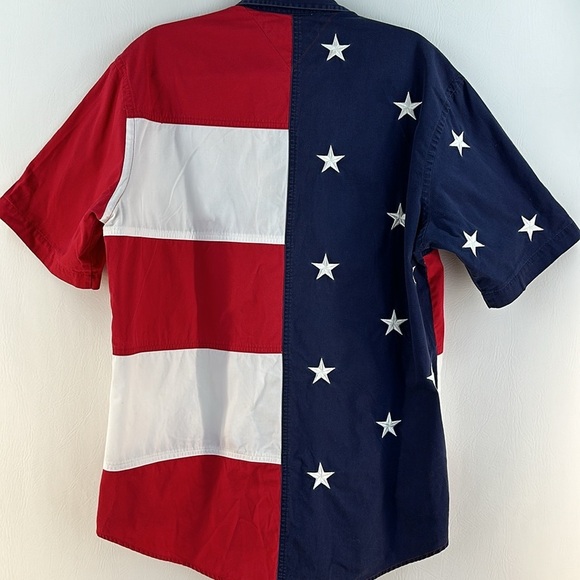 Tommy Hilfiger Cotton Flag Short Sleeve Shirt - Picture 6 of 8